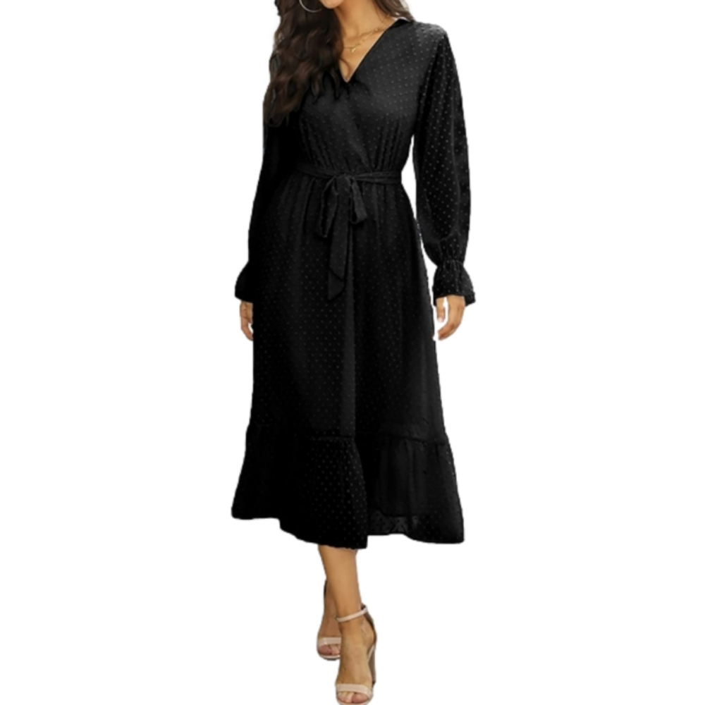 New Long Sleeve Black Dress